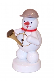 Schneemann Musikant mit Tuba 